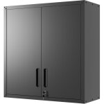 Armoire murale en mtal - avec serrure et tagres - pour garage, atelier ou bureau - 77 x 75 x 30 cm. ...