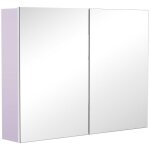 Armoire murale salle de bain avec miroir, 80 x 15 x 60 cm, meuble salle de bain, armoire de toilette ...