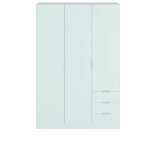 Armoire nina 3 portes et 3 tiroirs l121 x h180 cm - blanc - blanc Armoire nina 3 portes et 3 tiroirs l121 x h180 cm - blanc - blanc
