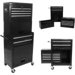 Armoire � outils sur roues, bo�te � outils roulante 6 positions avec 4 roues universelles, organisateur ...