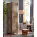 Massivmoebel24 - armoire penderie 48x60 palissandre huil gris taupe nature grey 98