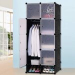 Armoire penderie etag�re de rangement modulables plastiques noir imprim� cabinet avec armoire de chaussures ...