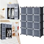Armoire penderie armoire portable diy, �tag�re de rangement, portable storage modulable meuble, 12 cubes ...