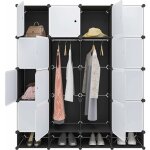 Woltu - armoire plastique penderie pour le stockage de vêtements / jouets / livres, Étagère de rangement ... Woltu - armoire plastique penderie pour le stockage de vêtements / jouets / livres, Étagère de rangement ...