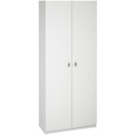 Pegane ? armoire blanche 180 cm de hauteur ? 75 cm de longueur ? 35. 6 cm de profondeur ? 2 portes avec ...