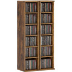 Armoire de rangement cd - dvd - homcom - 6 + 6 compartiments - capacit� max. 204 cd - 21 x 22, 5 x 88, ...