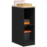 Armoire de rangement de garage - meuble de stockage noir 30x51x85 cm bois de pin 865191