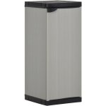 Armoire de rangement de jardin 1 tagre gris / noir 35x40x85 cm vidaxl