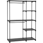 Armoire de rangement, penderie pliable, dressing, armoire mtallique, avec barres de suspension, porte ...