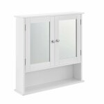 Helloshop26 - armoire de salle de bain vintage avec miroir meuble de salle de bain avec porte 3 surface ... Helloshop26 - armoire de salle de bain vintage avec miroir meuble de salle de bain avec porte 3 surface ...