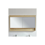 Stano. - armoire de toilette bloc - miroir 120 cm typo finition mlamin chne 114 cm