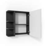 Vicco - armoire de toilette fynn, anthracite, 79. 6 x 64 cm