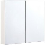 Beliani - armoire de toilette murale avec miroir 40 x 60 cm meuble de rangement pratique pour salle de ...