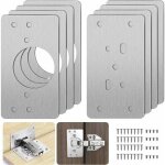 D'armoire avec trou, 8 pices supports de rparation plaques installation facile avec 48 vis, kit de rparation ...