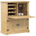 Armoire  vin - meuble de rangement pour vin corona 97x45x114 cm bois de pin massif 586758