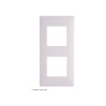Plaque 2 postes espace evolution arnould finition: blanc