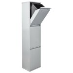 Basic poubelle de recyclage en acier, poubelle de tri slectif, 3 seaux, 3 x 17l (51l), gris cr302 - ...
