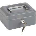 Arregui ? coffret � monnaie en acier peint ? coffre - fort portatif 15 cm ? ouverture par cl� ? plateau ...