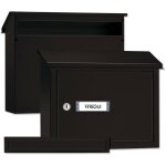 Arregui - v4084 pack bouche d'entr�e + bo�te aux lettre en acier pour porte, mur et portail, fente de ...