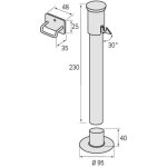 Tirard ? arr�t � pompe avec embase � visser pour portail battant ? aluminium et abs ? d�verrouillage ...