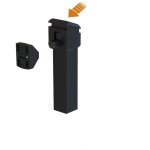Arret poussoir design pour portail battant finition: noir - longueur de tube (mm): longueur de tube (mm) ...