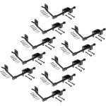 Arrts de volet  poigne ? 180 mm ? set de 2 pices en acier galvanis noir ? marque alberts