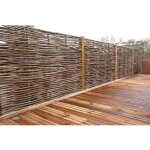 Art - garden - cl�ture bois en noisetier tress� - 100% naturel - poteaux non inclus - hauteur 180 x largeur ...