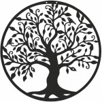 Muff - art mural en m�tal art de l'arbre de vie signe de famille arbre en m�tal d�coration murale d�coration ...