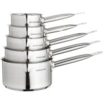 Arthur martin - set de de 5 casseroles - acier inoxydable - intrieur satin avec graduation - bec verseur ...