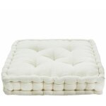 Thedecofactory - arthur - pouf tapissier en velours de coton uni écru 40x40 Thedecofactory - arthur - pouf tapissier en velours de coton uni écru 40x40