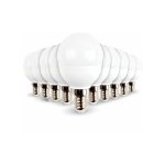Lot de 10 ampoules led e14 mini globe 5. 5w 470 lumens eq 40w temp�rature de couleur: blanc neutre 4000k ...