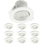 Arum lighting - lot de 10 spots led encastrables valence 8w orientable equ. 75w temp�rature de couleur: ...