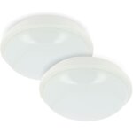 Arum lighting ? lot de 2 plafonniers led ext�rieur ip65 20w ? 2400 lumens ? temp�rature de couleur r�glable ...