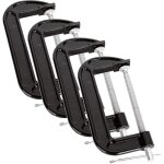 Aselected lot de 4 colliers de serrage en g de 150 mm robustes pour le travail du bois, le soudage, la ...