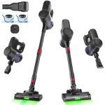 Aspirateur balai sans fil, 30000pa / 6x2200mah / 40min fonctionnement, filtration efficace, led verte, ...