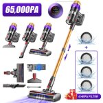 Authmic - aspirateur balai sans fil - 65000pa - 70min autonomie - 3 vitesses - ecran tactile - conception ...