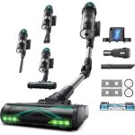 Aspirateur balai sans fil v15 max, 60min / 65kpa aspirateur sans fil puissant, brosse anti - emm�lement, ...