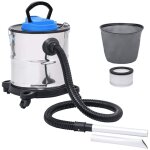 Aspirateur � cendres 1200w 20l acier inoxydable avec filtre hepa - nettoyage cendres froid