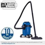 Aspirateur eau et poussiere sans fil avec starterkit 4ah c - nts15 - x set l - scheppach