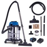 Aspirateur eau et poussi�re scheppach c - nts20 - x sans fil starterkit 4ah inox