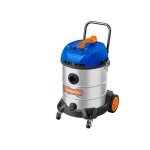 Aspirateur eau et poussi�re wadfow wvr5a60 2 x 1200 w en acier inoxydable