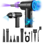 Aspirateur �lectrique, 3 vitesses 51000 tr / min, souffleur d'air usb rechargeable avec batterie 6000 ...