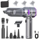 Aspirateur  main, 16000pa mini aspirateur sans fil portable  3 vitesses, multifonctionnel aspirateur ...