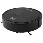 Aspirateur robot 3 en 1, pour poils d'animaux, sols durs et tapis - noir