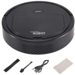 Aspirateur robot intelligent pour machine de nettoyage domestique automatique, noir