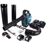 Aspirateur souffleur 36v (2 x 18v) 33 mbar makita avec 2 batteries 18v 5. 0ah - chargeur double - dub363pt2v ...