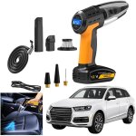Aspirateur de voiture sans fil 4 en 1 aspirateur � main forte aspiration gonfleur de pneu �clairage led ...