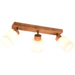 Assam bar 3 spots base en bois avec verre blanc l. 45cm