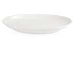 Assiettes creuses ovales en porcelaine blanche 365 x 235 mm - lot de 2 - olympia
