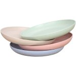 Assiettes en paille de blé incassables - ensemble d'assiettes réutilisables - passe au lave - vaisselle ... Assiettes en paille de blé incassables - ensemble d'assiettes réutilisables - passe au lave - vaisselle ...